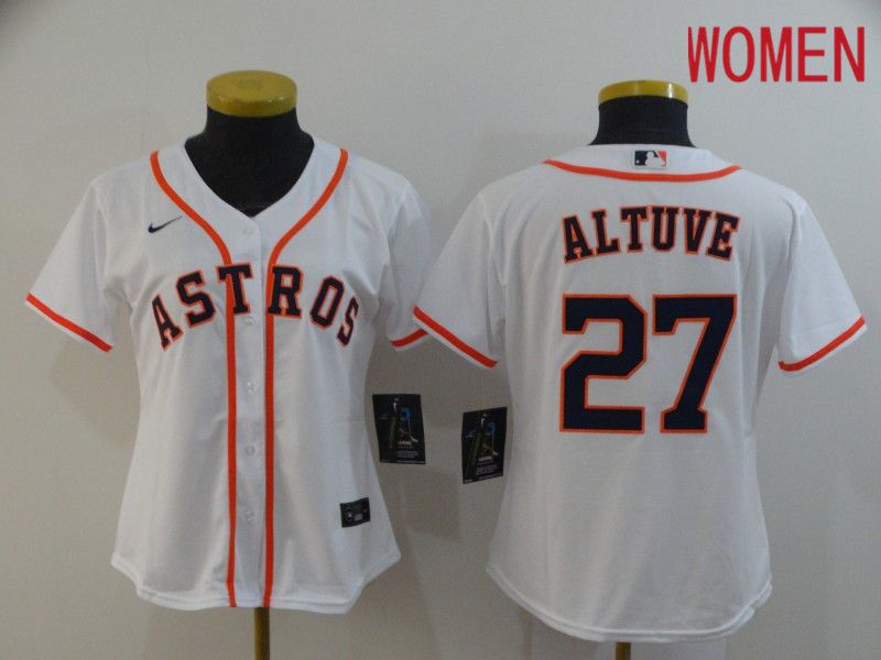 Women Houston Astros #27 Altuve White Nike Game MLB Jerseys->toronto blue jays->MLB Jersey